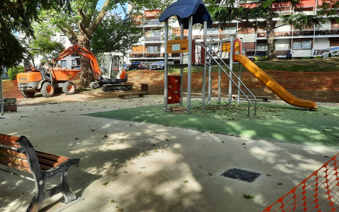 AIRE DE JEU « GRAND TOBOGGAN » : retour en images sur les travaux